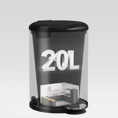 La capacité de la Poubelle de cuisine 20L noire