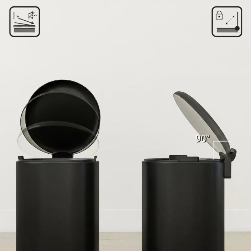 Le couvercle de la Poubelle de cuisine 30L noire