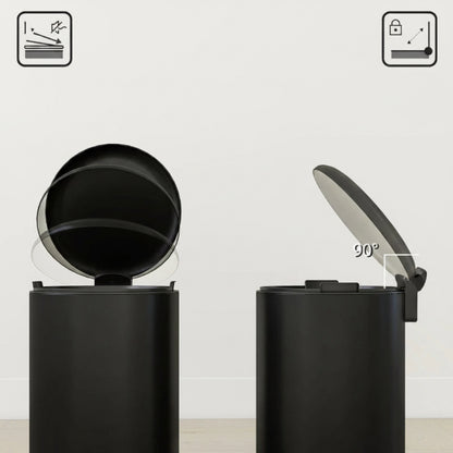 Le couvercle de la Poubelle de cuisine 30L noire