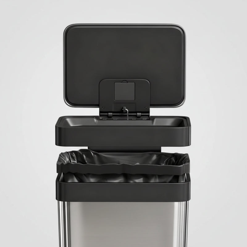 Le seau amovible de la Poubelle de cuisine 60L en inox