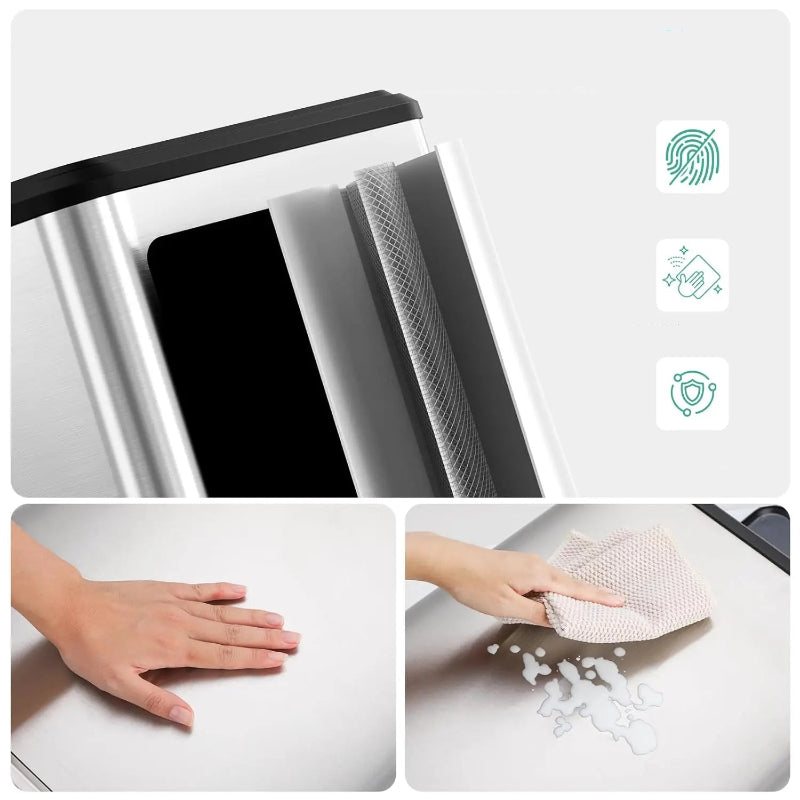 Matière de la Poubelle de cuisine argentee 40L