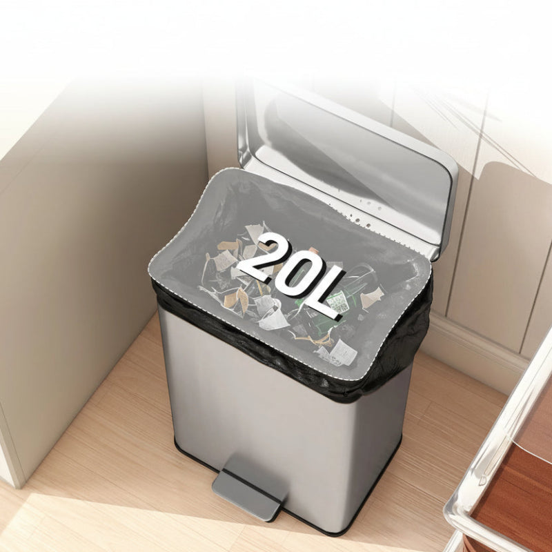 La capacité de la Poubelle de cuisine en inox 20L