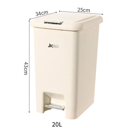 Dimension de la Poubelle de cuisine à pédale beige de 20L