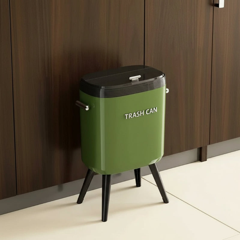 Poubelle de cuisine à pieds vintage verte