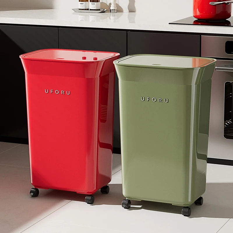 Poubelle de cuisine à roulettes 20L