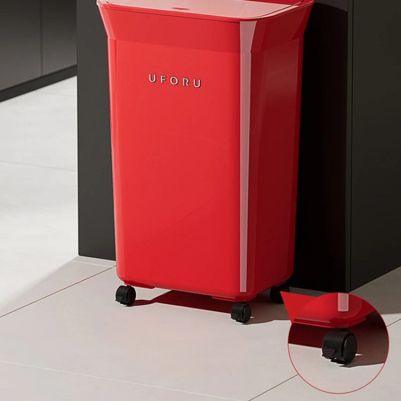 Focus sur la roulette de la Poubelle de cuisine à roulettes 20L