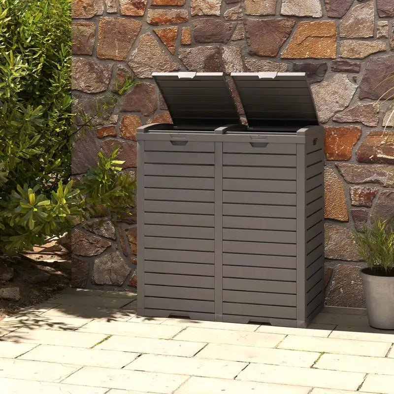 La Poubelle de jardin à double compartiment 235L en extérieur