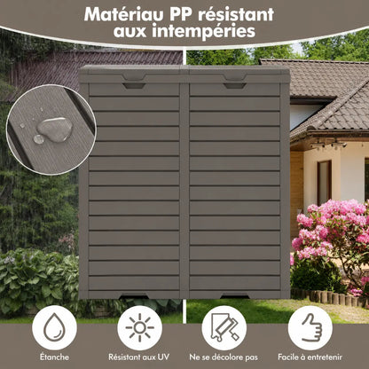 La matière résistante de la Poubelle de jardin à double compartiment 235L