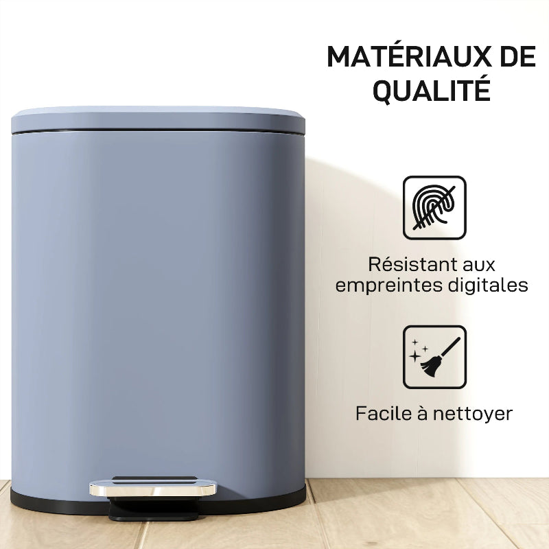 La matière de la Poubelle de salle de bain en metal 6L