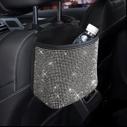 Poubelle de voiture en cristal brillant