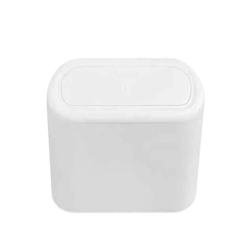 Poubelle de voiture suspendue push blanche