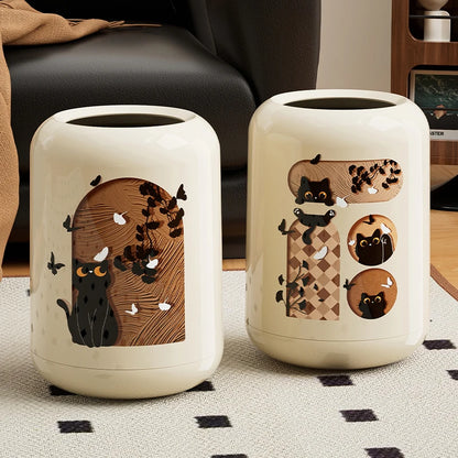 2 design de la Poubelle design chaton mignon