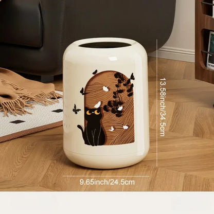 Poubelle design chaton mignon dimension