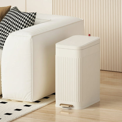 Poubelle design luxe 10L à couvercle blanche