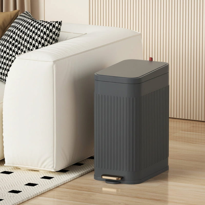 Poubelle design luxe 10L à couvercle grise