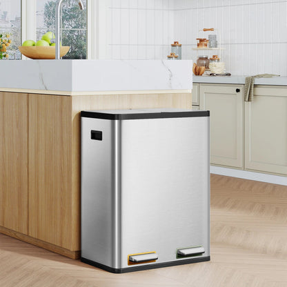 Poubelle à double compartiment 2x30L dans une cuisine