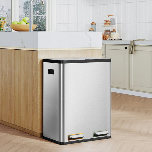 Poubelle à double compartiment 2x30L dans une cuisine