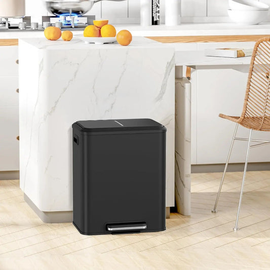 Poubelle à double compartiment 30L