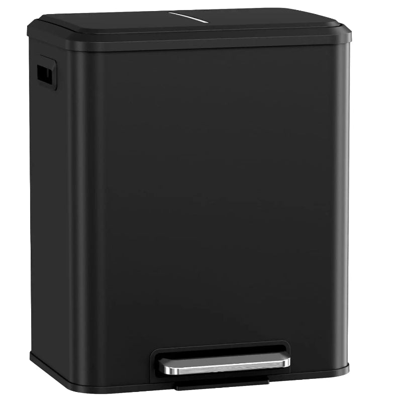 Poubelle à double compartiment 30L noire