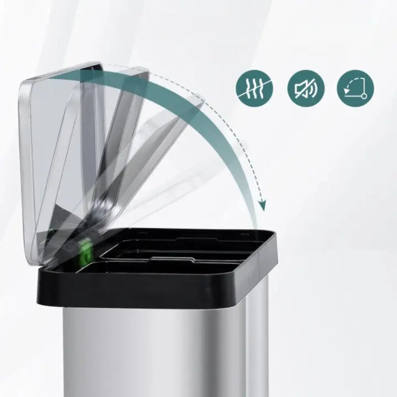 Couvercle de la Poubelle à double compartiment 72L