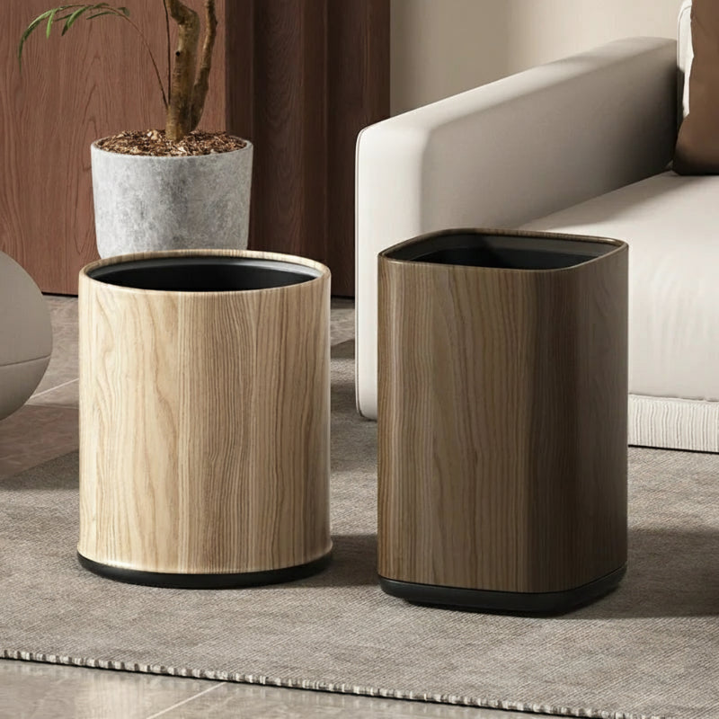 Poubelle en bois moderne