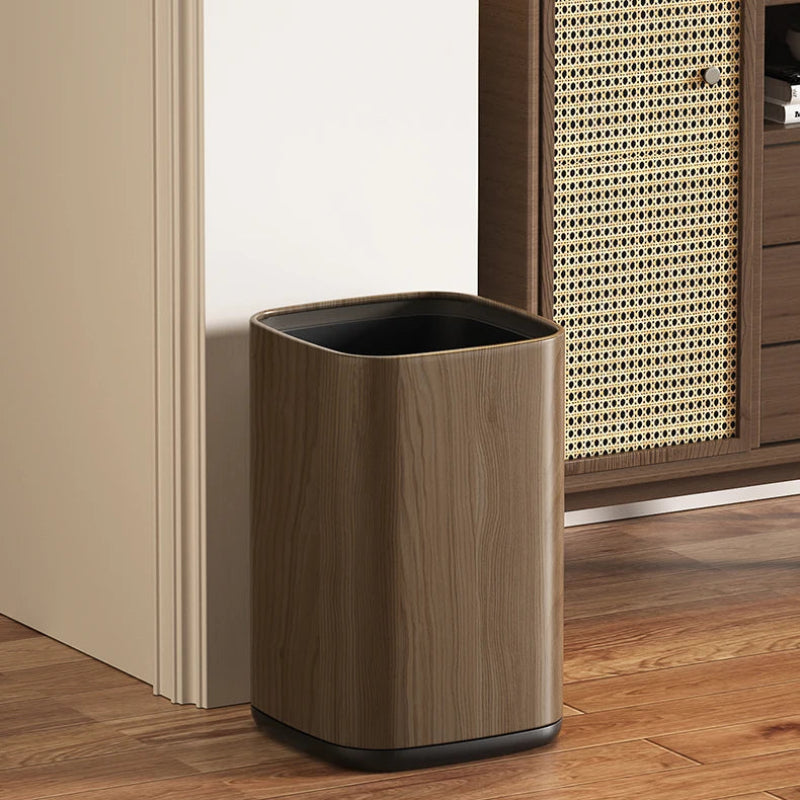 Poubelle en bois moderne carrée