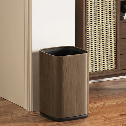 Poubelle en bois moderne carrée