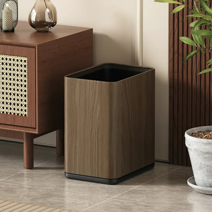 Poubelle en bois moderne rectangulaire
