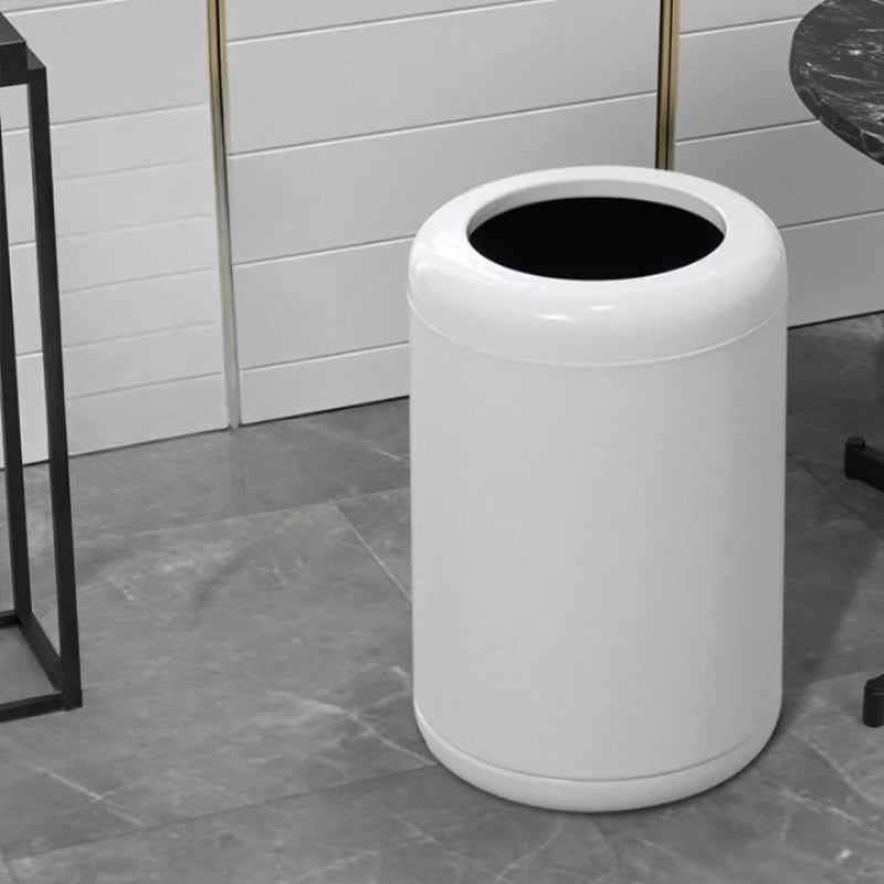 Poubelle en inox ronde 8L blanche