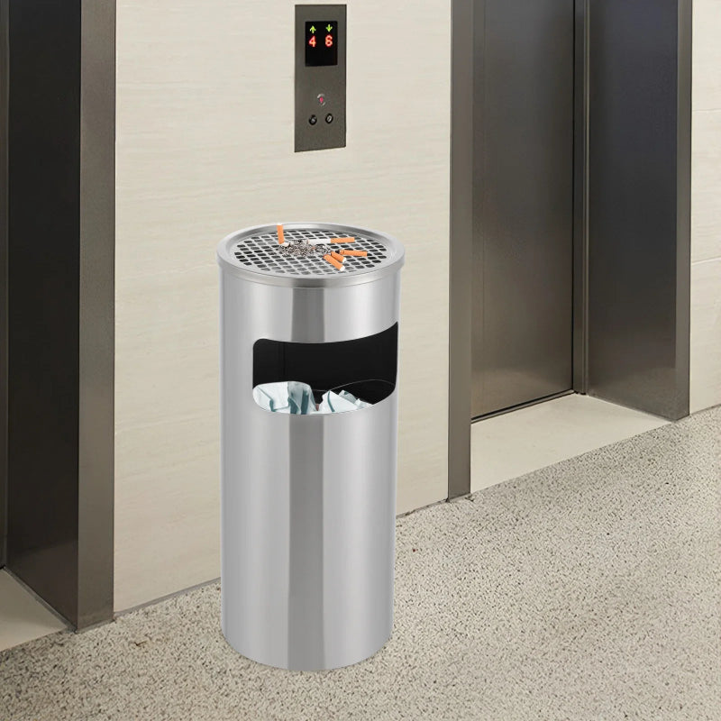 Poubelle exterieure grise 15L