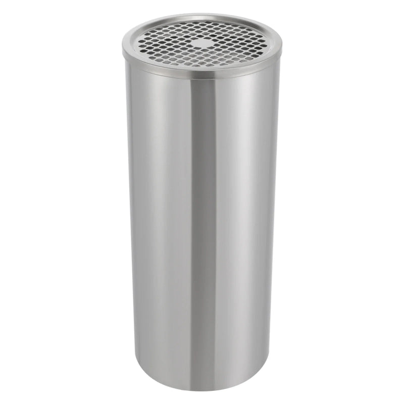 Poubelle exterieure grise 15L de dos