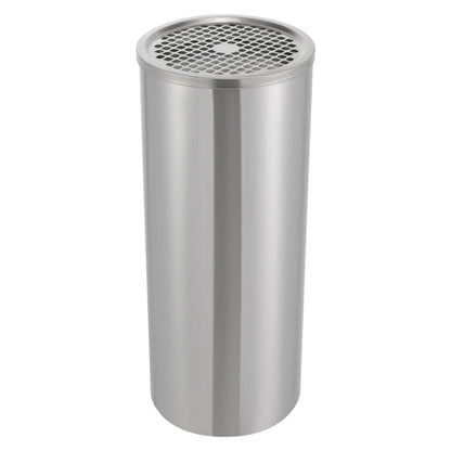 Poubelle exterieure grise 15L de dos