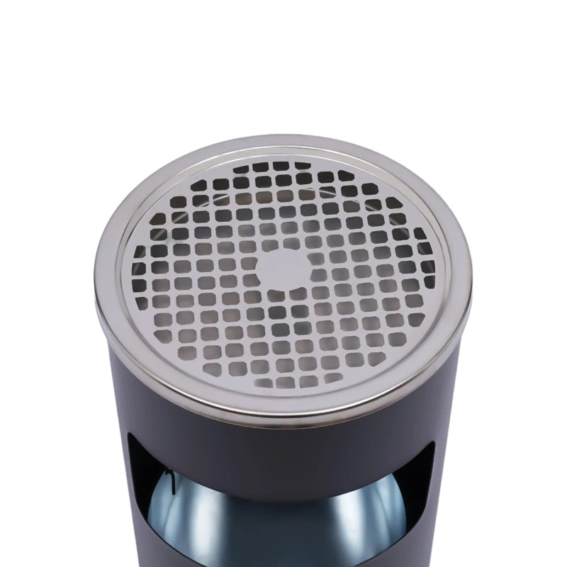 Vue de haut de la Poubelle exterieure noire 15L