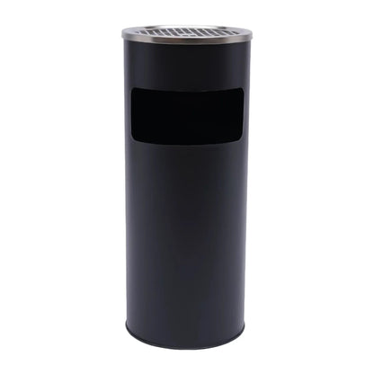 Poubelle exterieure noire 15L de face