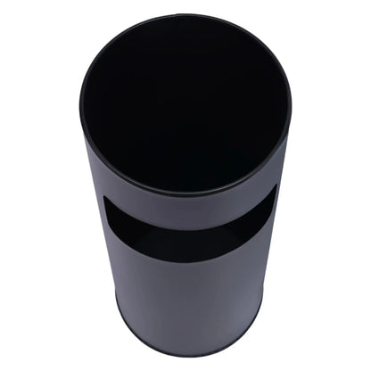 Vue en plongée de la Poubelle exterieure noire 15L