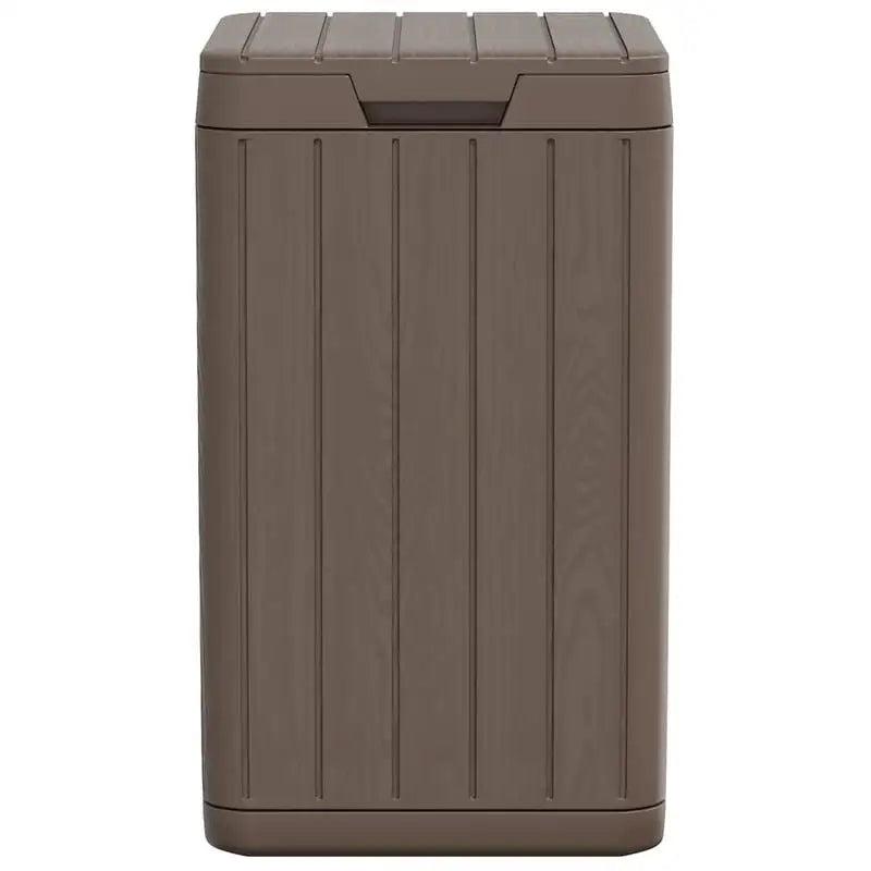 Poubelle extérieure rigide marron 80L