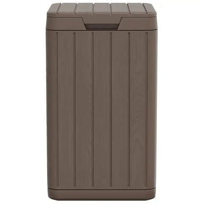 Poubelle extérieure rigide marron 80L