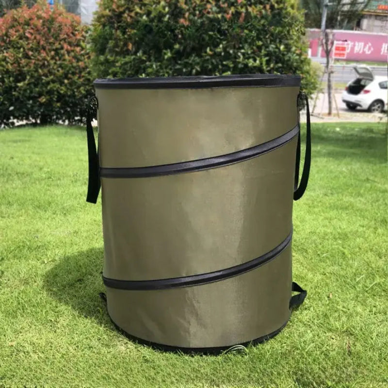 Poubelle extérieure souple marron