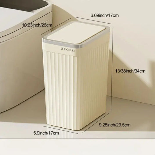 Poubelle à fente étroite Uforu beige dimension