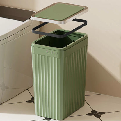 Poubelle à fente étroite Uforu verte couvercle