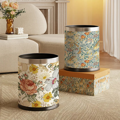 Poubelle fleurie 10L