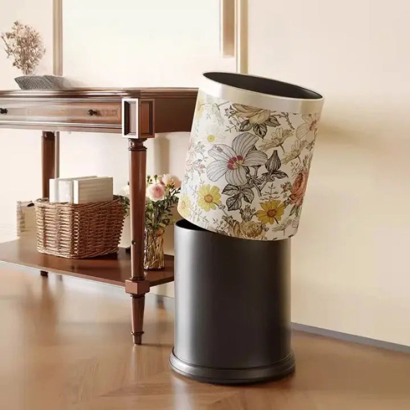 Poubelle fleurie 10L seau