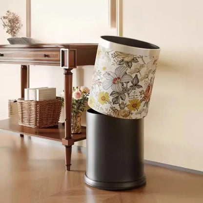 Poubelle fleurie 10L seau
