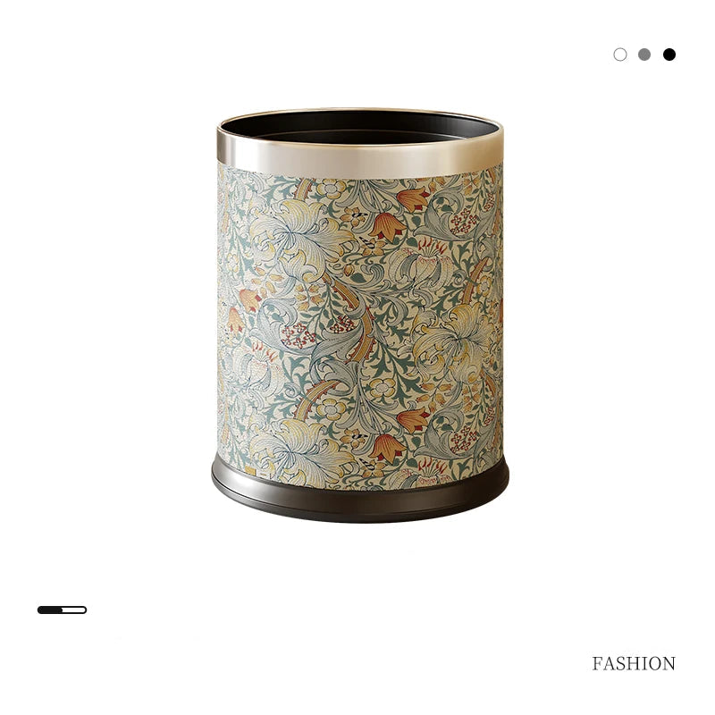 Poubelle fleurie 10L style 2