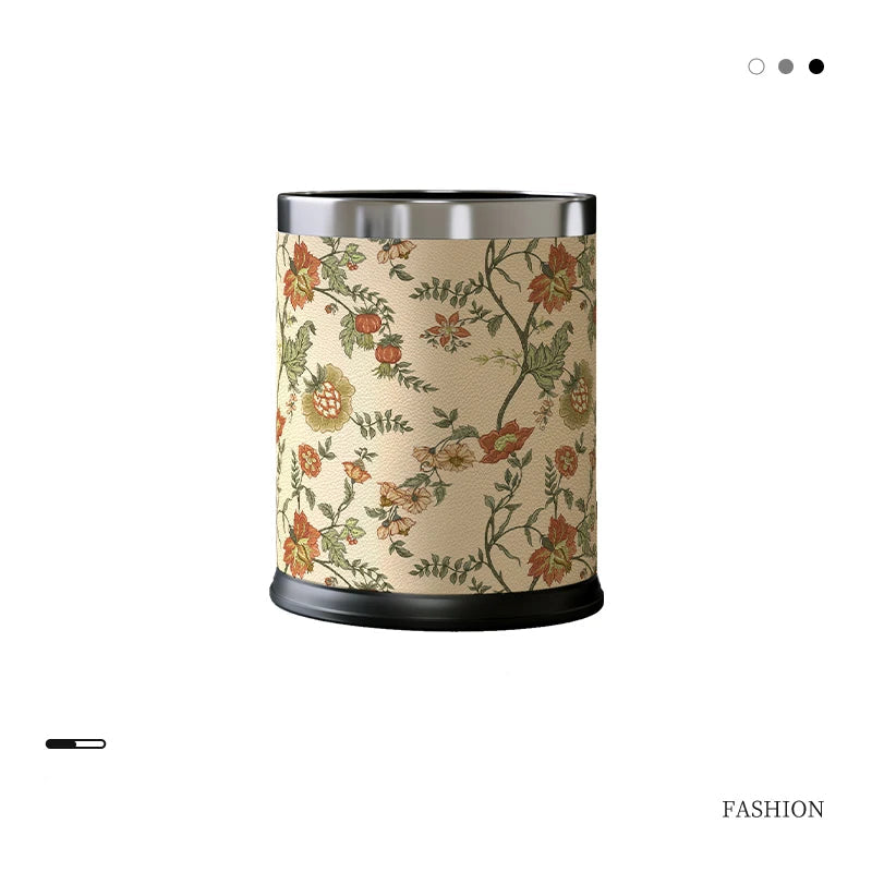 Poubelle fleurie 10L style 4