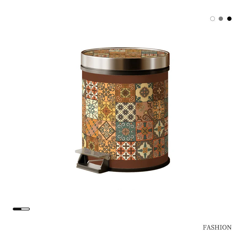 Poubelle fleurie 10L style 9