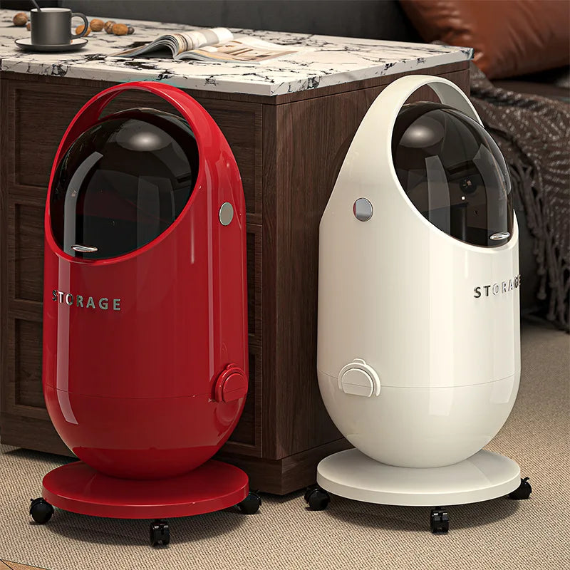 Poubelle moderne avec roulettes 20L dans une cuisine scandinave