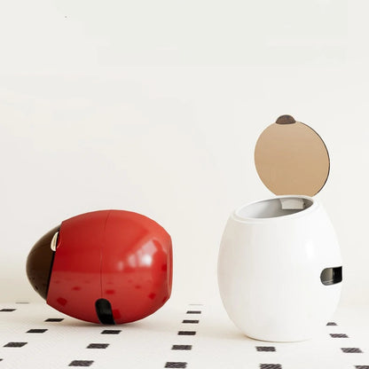 Poubelle moderne design oeuf couvercle ouvert