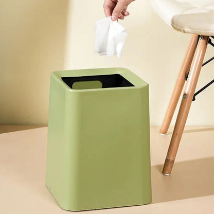 Poubelle moderne verte carrée