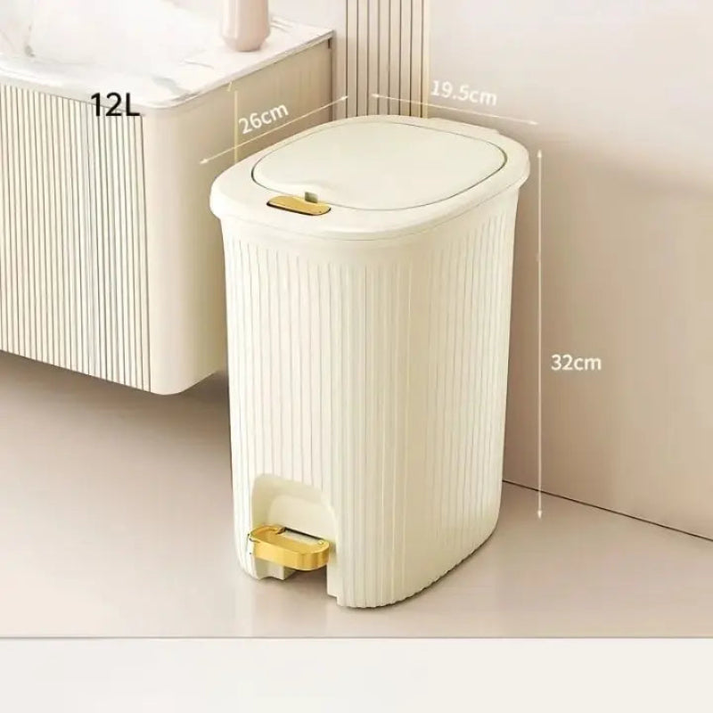 Dimension de la Poubelle nordique beige 12L